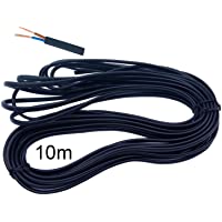 Los mejores  - LumenTY Cable de alimentación de PVC plano negro de 2 hilos Cable de cobre resistencia a alta temperatura 2 x0.75mm2…